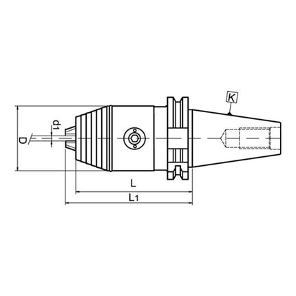 Mandrino a serraggio rapido WTE NC DIN 69871A Ø di serraggio 2,5-16 mm ( 4000832377 )