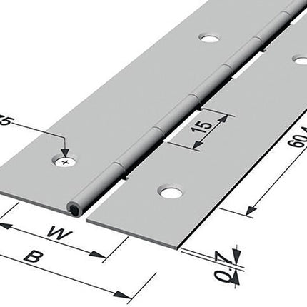 Cerniera ad asta PG Larghezza cerniera aperta 32 mm Spessore materiale 0,7 mm ( 3000272203 )