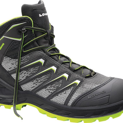 LOWA Sicherheitsstiefel Larrox Work GTX grey Mid Größe 43 grau/grün ( 8000469068 )