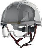 JSP industrial climbing helmet EVO(R) VISTAlens(R) Dualswitch(TM) white/smoke ( 4000370818 )