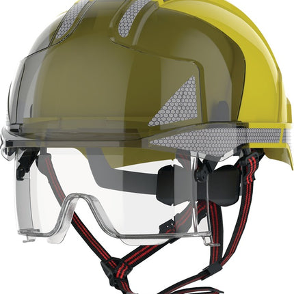 JSP Industriekletterhelm EVO® VISTAlens® Dualswitch™ gelb/rauch ( 4000370819 )