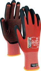 Guantes OX-ON Flexible Advanced 1901 talla 9 negro/rojo ( 4000391343 )