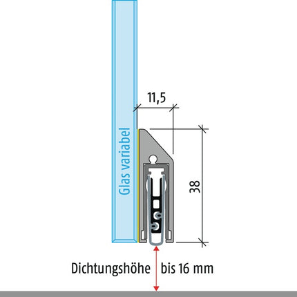 PLANET Joint de porte KG-SM-Set étroit 1 côté longueur 834 mm ( 3327023137 )