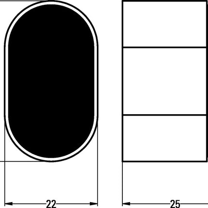 HERMETA wall door buffer 4700 / 4702 / 4704 Aluminium black anodised ( 3000283376 )