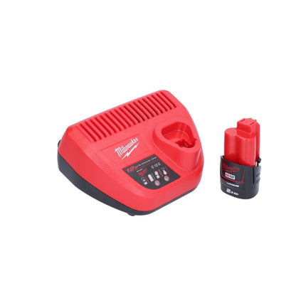 Milwaukee M12 BCST-201 Agrafeuse sans fil 12 V 19 x 25,4 mm + 1x batterie 2,0 Ah + chargeur