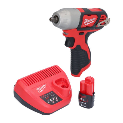 Milwaukee M12 BIW38-201 cordless impact wrench 12 V 135 Nm 3/8" + 1x rechargeable battery 2.0 Ah + charger