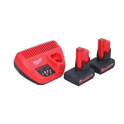 Milwaukee M12 BIW38-502 cordless impact wrench 12 V 135 Nm 3/8" + 2x rechargeable battery 5.0 Ah + charger