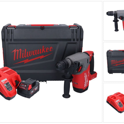 Milwaukee M18 ONEFHX-501X Akumulatorowy młot udarowo-obrotowy 18 V 2,5 J SDS-Plus Brushless + 1x akumulator 5,0 Ah + ładowarka + skrzynka HD