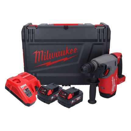 Milwaukee M18 ONEFHX-502X Martillo combinado sin cable 18 V 2.5 J SDS-Plus Brushless + 2x batería recargable 5.0 Ah + cargador + caja HD