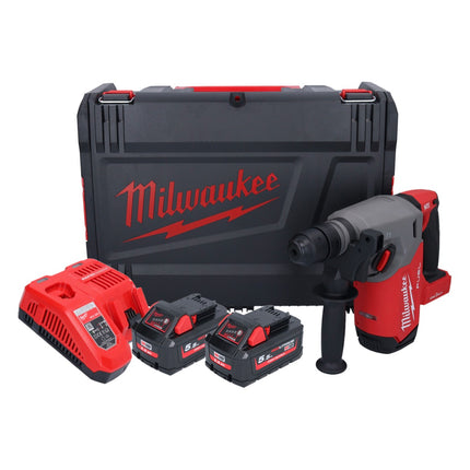 Martillo combinado sin cable Milwaukee M18 ONEFHX-552X 18 V 2,5 J SDS-Plus ( 4933478504 ) Sin escobillas + 2x batería 5,5 Ah + cargador + caja HD