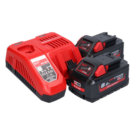 Milwaukee M18 ONEFHX-802X Akumulatorowy młot udarowo-obrotowy 18 V 2,5 J SDS-Plus Brushless + 2x akumulator 8,0 Ah + ładowarka + skrzynka HD