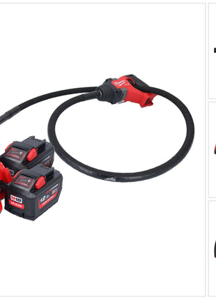 Milwaukee M18 FCVN24-122 Akumulatorowy wibrator do betonu 18 V 2,4 m bezszczotkowy + 2x akumulator 12,0 Ah + ładowarka