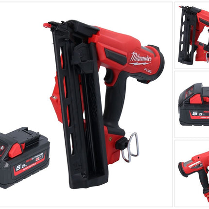 Milwaukee M18 FN16GA-551 Cordless nailer 18 V 32 - 64 mm brushless + 1x battery 5.5 Ah - without charger