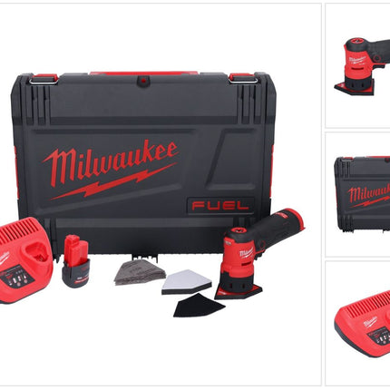 Milwaukee M12 FDSS-251X Akku Punktschleifer 12 V 88,8 x 63,5 mm Brushless + 1x Akku 2,5 Ah + Ladegerät + HD-Box
