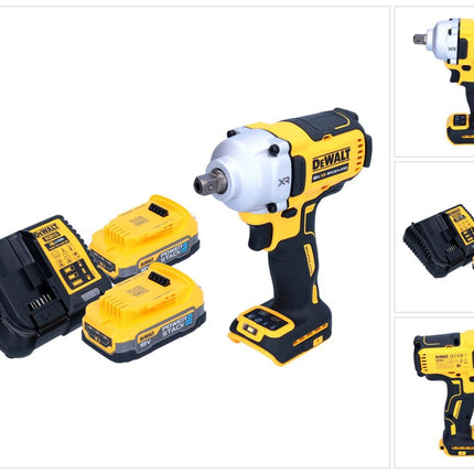DeWalt DCF 892 E2 Akku Schlagschrauber 18 V 812 Nm 1/2" Brushless + 2x Powerstack Akku 1,7 Ah + Ladegerät