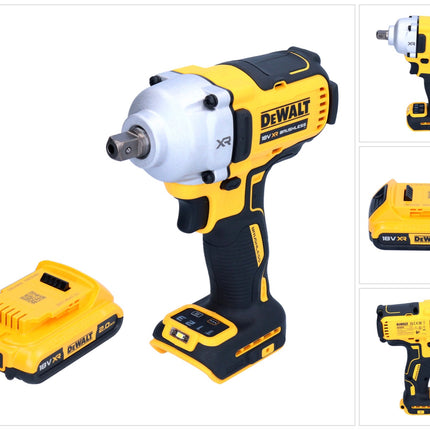 Avvitatore a impulsi a batteria DeWalt DCF 892 N 18 V 812 Nm 1/2" brushless + 1x batteria ricaricabile 2,0 Ah - senza caricabatterie