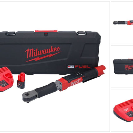 Clé dynamométrique numérique sur batterie Milwaukee M12 ONEFTR12-201C 12 V 1/2" 203,4 Nm (4933464970) sans balais + 1x batterie 2,0 Ah + chargeur + coffret