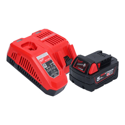 Levigatrice a nastro a batteria Milwaukee M18 FBTS75-501 18 V 75 x 457 mm brushless + 1x batteria ricaricabile 5,0 Ah + caricabatterie