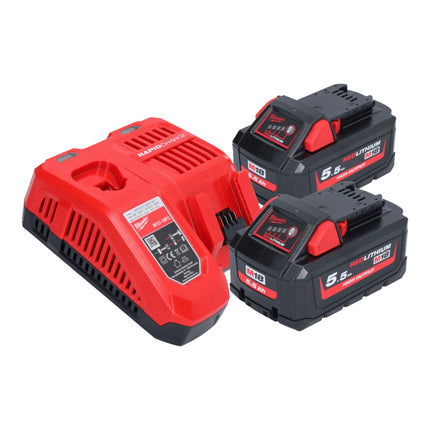 Milwaukee M18 FBTS75-552 Cordless belt sander 18 V 75 x 457 mm Brushless + 2x battery 5.5 Ah + charger