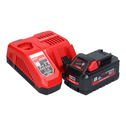 Levigatrice a nastro a batteria Milwaukee M18 FBTS75-801 18 V 75 x 457 mm brushless + 1x batteria ricaricabile 8,0 Ah + caricabatterie