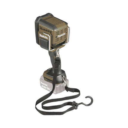 Makita DML 812 O Projecteur portatif sans fil 18 V 1250 lm LED Olive Grn Outdoor Adventure Sonderedition Solo - sans batterie, sans chargeur