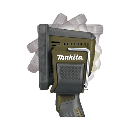 Makita DML 812 O Projecteur portatif sans fil 18 V 1250 lm LED Olive Grn Outdoor Adventure Sonderedition Solo - sans batterie, sans chargeur