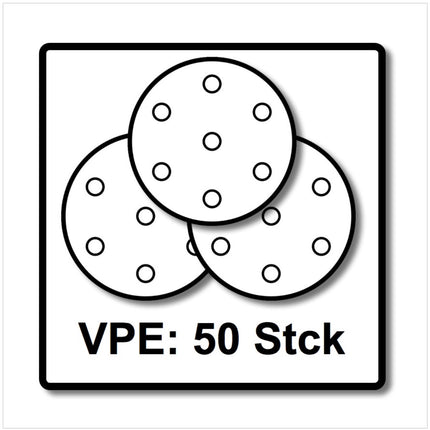 Festool STF D125 P150 GR NET/50 Red abrasiva granate (203297) para RO 125, ES 125, ETS 125, ETSC 125, ES-ETS 125, ES-ETSC 125, ETS EC 125, LEX 125