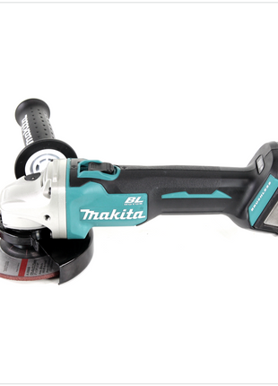 Makita DGA 504 RT1J Mini-Amoladora inalámbrica 125 mm 18 V en Makpac 3 + 1x Batería BL 1850 + Cargador DC 18 RC