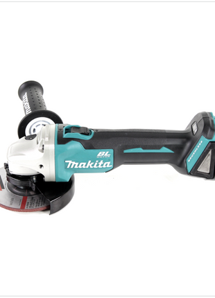 Makita DGA 504 M1J Mini-Amoladora inalámbrica 125 mm 18 V en Makpac 3 + 1x Batería BL 1840 4,0 Ah ( Sin cargador )